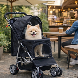 नए वाटरप्रूफ, पोर्टेबल, फोल्डेबल, बहुक्रियाशील चार पहिया पालतू रोलर - Product Image 1