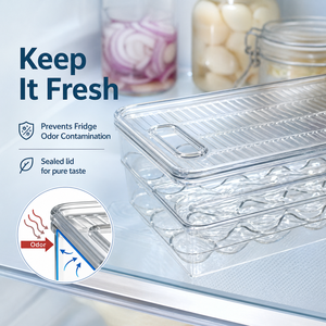 Contenedor de Huevos Transparente de Doble Capa con 14 Compartimentos y Tapa, Precio de Fábrica, para Soluciones de Almacenamiento Modernas en Refrigeradores - Product Image 4