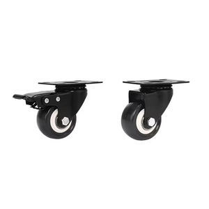Roulettes pivotantes modernes en PVC à roulement à billes avec frein, roues légères pour bureau, chariot de gym, meubles de salon - Product Image 1