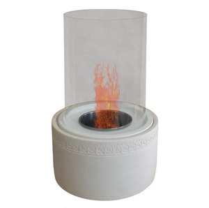 Quemador de Chimenea de Piedra Compuesta Blanca Bongo, Modelo BGA11129WT Estilo <span class=keywords><strong>Kamin</strong></span>, Hecho en Zhejiang - Product Image 2