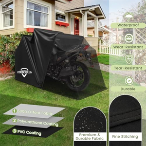 Abri de <span class=keywords><strong>moto</strong></span> compact avec structure métallique et tubes standard épissés pour <span class=keywords><strong>le</strong></span> rangement en <span class=keywords><strong>garage</strong></span> - Product Image 5