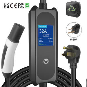 Cargador portátil Tesla Nivel 2 32A cargador de coche eléctrico ajustable Tesla cargador móvil conector NACS con enchufe NEMA 6-50P - Product Image 1