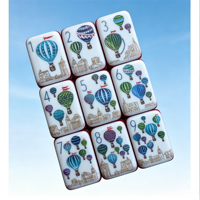 Ensemble de Mahjong américain de luxe moderne en mélamine sculptée avec un design vintage populaire pour 4 joueurs, idéal pour les jeux de casino