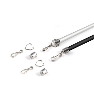 ヘビーデューティアルミニウムドレープバトンカーテンバトン1/2 "厚ステンレスフック付きブラックカラー - Product Image 6