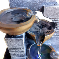 Fuente de Cascada LED para Interior, Decoración de Resina PARA EL Hogar, Función de Agua de Mesa para Adornos de Jardín, Novedad