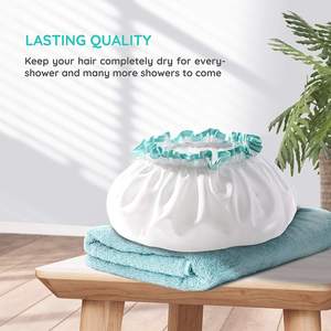 Femmes Hommes Tresses longues et épaisses Réutilisables Imperméables Double Couches <span class=keywords><strong>XL</strong></span> Cheveux <span class=keywords><strong>de</strong></span> <span class=keywords><strong>Bain</strong></span> Bord Jaune Vibrant Extra Large Noir Bonnets <span class=keywords><strong>de</strong></span> Douche - Product Image 5