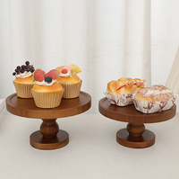 Plateaux à gâteaux multicouches en bois d'acacia avec logo personnalisé, table à desserts en bois pour fête