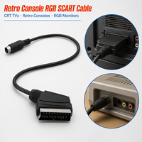 Câble audio de précision 21 broches SCART vers jack stéréo mâle 3,5 mm, non blindé, en PVC, 1,8 m, pour utilisation avec microphone de voiture et téléviseur Full HD
