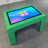 Mesa de juegos de rompecabezas multipantalla táctil para interiores de 43 y 55 pulgadas, entretenimiento educativo para niños, materiales metálicos de madera, equipo de publicidad
