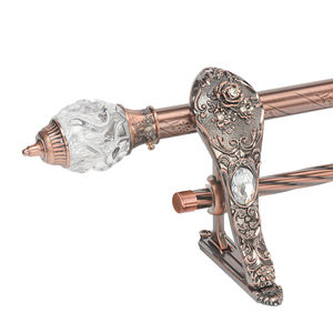 Stardeco-<span class=keywords><strong>Support</strong></span> métallique breveté fixe, accessoires <span class=keywords><strong>de</strong></span> quincaillerie robustes, double <span class=keywords><strong>support</strong></span> <span class=keywords><strong>de</strong></span> <span class=keywords><strong>tringle</strong></span> à rideau télescopique - Product Image 2