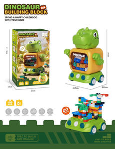 Gran recomendación, 108 Uds., bloques de construcción DIY, juegos de dinosaurios, modelo creativo de juguete con coche de bloques de construcción de rueda libre - Product Image 4
