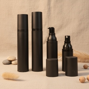 Envases de Plástico PP para Cosméticos de 15ml, 30ml y 50ml, Negros Mate, con Bomba Dosificadora sin Aire, Sellado por Pulverización, Impresión Serigrafiada, para Suero y Cuidado de la Piel - Product Image 3