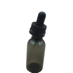 Factory Outlet Christmas Gifts 30ml plastic frosted dropper bottle black PET essential oil bottle