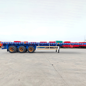Semirremolque de Plataforma Plana de Tres Líneas, <span class=keywords><strong>2</strong></span>/3/4 <span class=keywords><strong>Ejes</strong></span>, Nuevo de Alta Calidad - Product Image 2