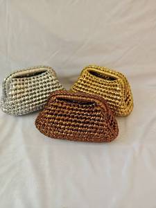 Borsa a Tracolla in Poliestere di Lusso Fatta a Mano con Colore Metallizzato, <span class=keywords><strong>Pochette</strong></span> da Sera per <span class=keywords><strong>Donna</strong></span> con Catena - Product Image 5