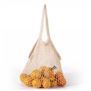 Tas <span class=keywords><strong>Belanja</strong></span> Jaring Katun Moq Kecil, Dapat Digunakan Kembali, Portabel, Dapat Dicuci, Tas Selempang untuk Penyimpanan Perjalanan dan Berkemah di Luar Ruangan - Product Image 5