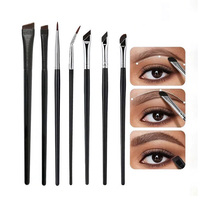Pinceau de Précision Super Fin pour Sourcils et Eyeliner, en Poils Synthétiques, Petit Pinceau Angulaire Affûté pour Définir et Contourner