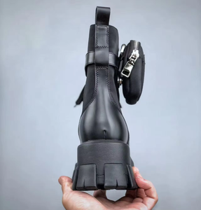 Chaussures de créateur, bottes imperméables luxueuses, bottes en cuir chaudes pour femmes, automne et hiver, vente en gros, bottes hautes pour femmes - Product Image 5