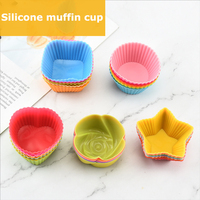 Moules à muffins en Silicone De qualité alimentaire sans BPA, multiformes, faciles à démouler, durables, moule à gâteaux en Silicone