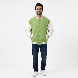 Streetwear Men Varsity <b>Jackets</b> Embroidery <b>Patch</b> Full Sleeves Custom Made Logo Printing Breathable Lightweight - Product Image 1