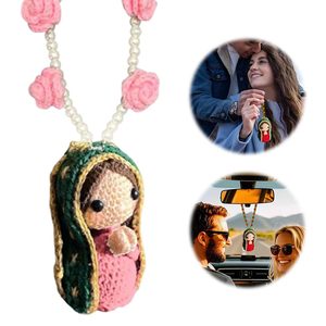 Muñeca Colgante para Espejo Retrovisor de la Virgen María, Tejida a Mano con Hilo de Girasol, Modelo RX-WO-030, Primavera 2026 - Product Image 4