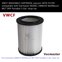 Filtre à cartouche pour aspirateur mural Wet and Dry 5 gallons, compatible avec le modèle VWM510