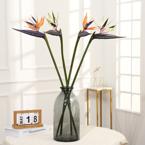 Tige d'oiseau de paradis artificielle de 88 cm, fleur réaliste de <span class=keywords><strong>Strelitzia</strong></span> Reginae pour mariage, décoration florale tropicale pour la maison et les vases - Product Image 1