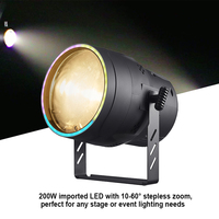 Igreslite 250W COB Zoom CTO LED Wash Par Light Face Light Focus Halo RGBW Grande surface pour discothèque, mariage, fête, vacances