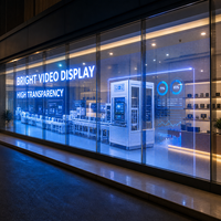 Pantalla LED Transparente de Gran Formato para Exhibición en Paredes de Vidrio de Salas de Exposiciones Corporativas, Ventana de Vidrio Completa