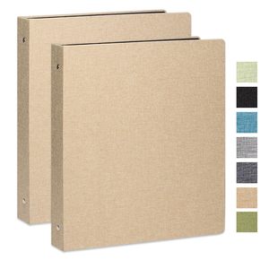 Album photo en lin personnalisé en gros, faible MOQ, format lettre A4, reliure à 3 anneaux - Product Image 2