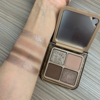 Palette de fards à paupières glamour 4 couleurs Pudaier avec logo personnalisé, facile à estomper, imperméable, végétalien, mat et scintillant