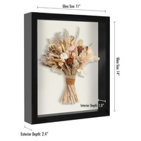 Shadow Box Frame Blanco Negro Madera Nogal Madera 3D 2 pulgadas Deep Shadow Box Frame Suministro de fábrica Personalizar A4 8 por 8 pulgadas