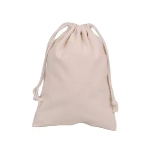 Sac à cordon en coton et lin personnalisé en gros, pochette anti-poussière en toile douce et colorée, sac de rangement recyclable, sac cadeau avec logo - Product Image 2