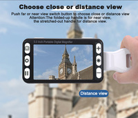 Portable Digital Video Magnifier 2X-48X Amplification Viewing 5.0 Inch Digital Magnifier with Wide Angle Camera for HD Image