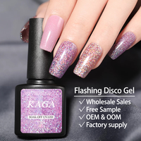 Vernis Gel UV LED Longue Durée Marque Blanche Écologique Végétalien Non Toxique Réfléchissant Effet Disco Scintillant Liquide en Bouteille