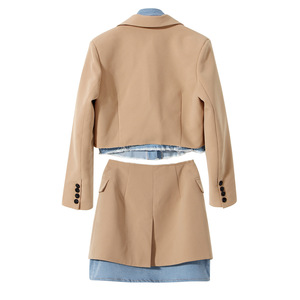 Primavera 2024 para <span class=keywords><strong>mujer</strong></span>, diseño <span class=keywords><strong>de</strong></span> nicho, conjunto informal <span class=keywords><strong>de</strong></span> dos piezas, nuevo traje <span class=keywords><strong>de</strong></span> Camisa vaquera <span class=keywords><strong>de</strong></span> estilo interior personalizado con chaqueta y falda - Product Image 4