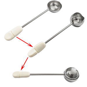 UJ-TI118 Boule à thé créative en acier inoxydable avec poignée rotative, infuseur à thé rond - Product Image 2