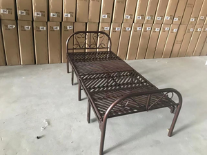 Iron <b>Bed</b> Wholesale <b>Foldable</b> Single <b>Bed</b> <b>Frame</b> Bedroom Furniture <b>Foldable</b> <b>Beds</b> for Adults - Product Image 3