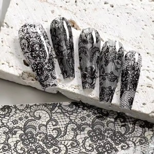 10 Rollos/Caja <span class=keywords><strong>de</strong></span> Adhesivos <span class=keywords><strong>de</strong></span> Lámina para <span class=keywords><strong>Uñas</strong></span>, Adhesivos <span class=keywords><strong>de</strong></span> Transferencia Blancos y Negros <span class=keywords><strong>con</strong></span> Diseño <span class=keywords><strong>de</strong></span> <span class=keywords><strong>Flores</strong></span>, Decoración para <span class=keywords><strong>Uñas</strong></span> Acrílicas, Adhesivos para Manicura - Product Image 4