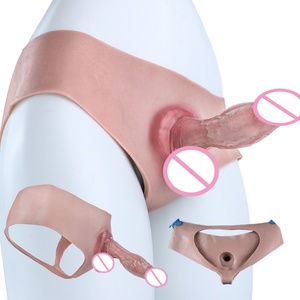 NNSX New Silicone Male Strap on Hollow Penis Extend Sleeve Panties Inner Hollow <b>Dildo</b> Pant for Men Delay Ejaculation Adult Toy - Product Image 1