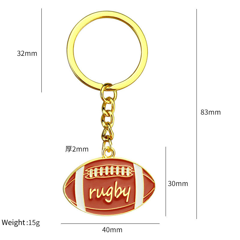 2D Rugby portachiavi