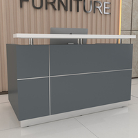 Bureau de réception minimaliste moderne blanc pur pour bureau ou bâtiment pour salon de beauté ou salle de sport