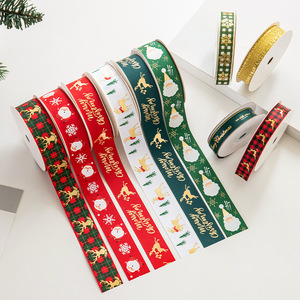 Pita Satin Emas Natal Baru Gaya Eropa Dekorasi Kemasan Kotak Hadiah Cina - Product Image 1