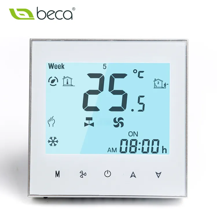 Beca BAC-1000 24v 220v Smart Rs485 Hvac 4 tubi Modbus Fcu termostato termostato ambiente digitale