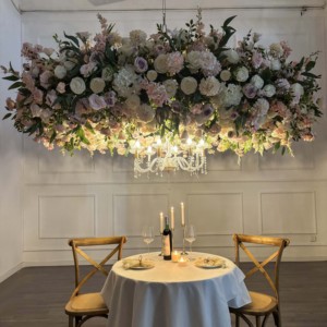 Guirlande de fleurs artificielles en soie pour décoration de plafond, 2026, nouvelle, <span class=keywords><strong>D2m</strong></span>, suspendue, rose douce, décoration de la Saint-Valentin - Product Image 1