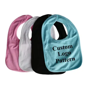 Unisex baby itemes newborn bandana bibs 100% Organic Cotton Plain Color muslin bibs Baby Bandana Drool Teething Bibs