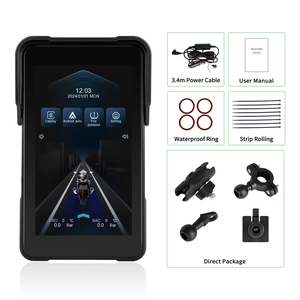 Podofo Pantalla Vertical de 5'' para Motocicleta, Reproductor Multimedia Inalámbrico con Carplay/Android Auto, TPMS, IPS, IP68, Resistente al Agua, Fácil de Desmontar - Product Image 6