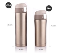 Bouteille d'eau en acier inoxydable pour boissons de sport Grand design moderne Thermos isolé sous vide pour camping et bureau Logo thermique chaud et froid
