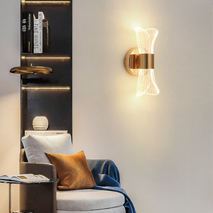 Applique murale LED en acrylique de style moderne, <span class=keywords><strong>lampe</strong></span> murale décorative en fer pour chambre à coucher et salle de lecture - Product Image 2