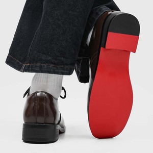 Nouvelle Arrivée 2026 – Chaussures Habillées Décontractées de Style Britannique à Bout Carré pour Hommes, Semelle Épaisse, Semelle Rouge, Élégantes et Durables - Product Image 6